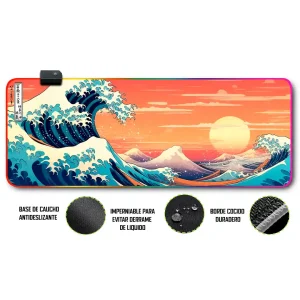 Mousepad Gamer Arte Japones RGB/sin RGB Antideslizante 33