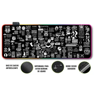 Mousepad Gamer Frases Motivacional RGB/sin RGB Antideslizante 34