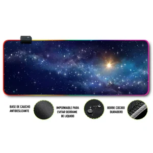 Mousepad Gamer Constelación RGB/sin RGB Antideslizante 37