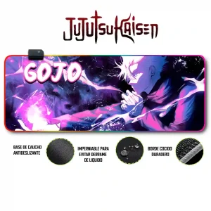 Mousepad Gamer Jujutsu Kaisen RGB/sin RGB Antideslizante 04