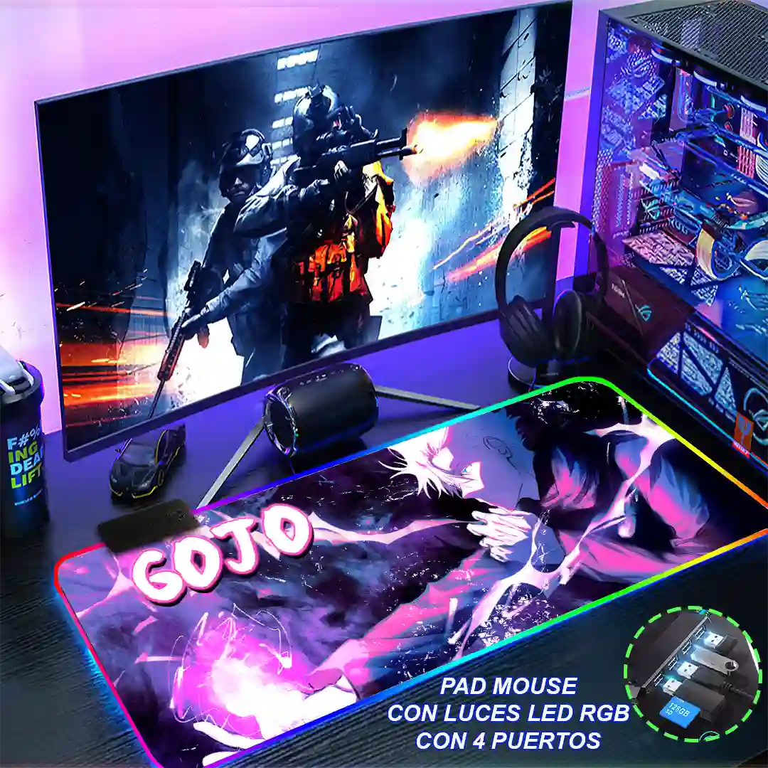 Mousepad Gamer Jujutsu Kaisen RGB/sin RGB Antideslizante 04 - Imagen 4