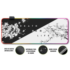 Mousepad Gamer Vida y Muerte RGB/sin RGB Antideslizante 40