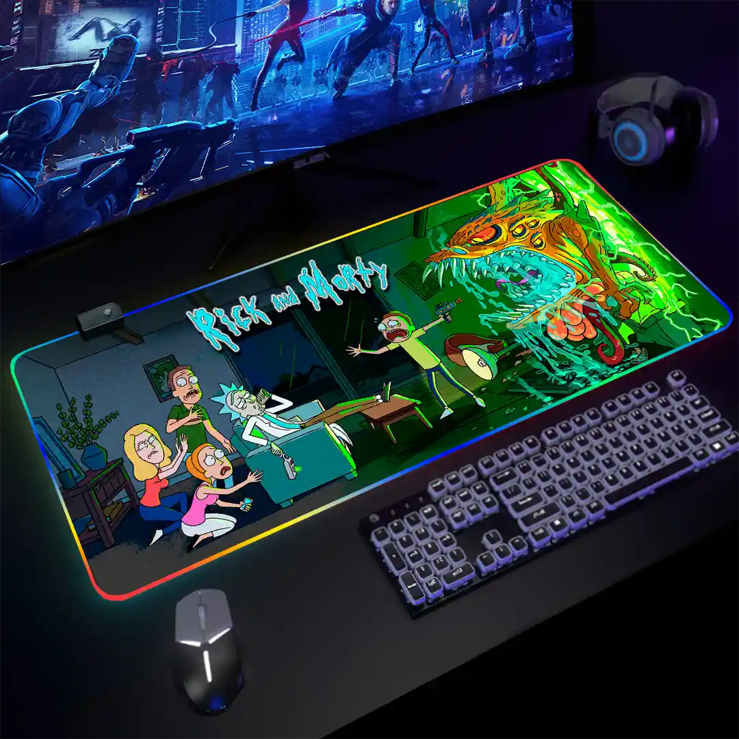 Mousepad Gamer Rick y Morty RGB/sin RGB Antideslizante 05 - Imagen 3