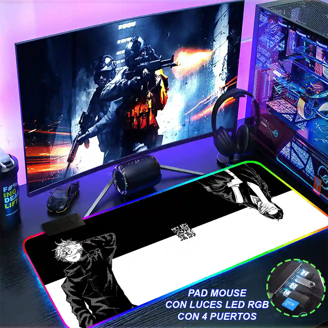 Mousepad Gamer Jujutsu Kaisen RGB/sin RGB Antideslizante 05 - Imagen 4