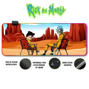 Mousepad Gamer Rick y Morty RGB/sin RGB Antideslizante 06