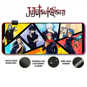 Mousepad Gamer Jujutsu Kaisen RGB/sin RGB Antideslizante 06