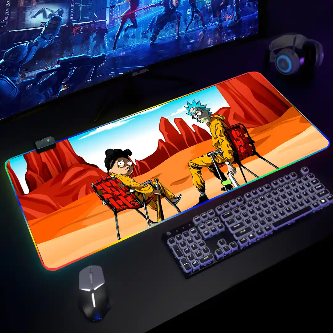 Mousepad Gamer Rick y Morty RGB/sin RGB Antideslizante 06 - Imagen 4