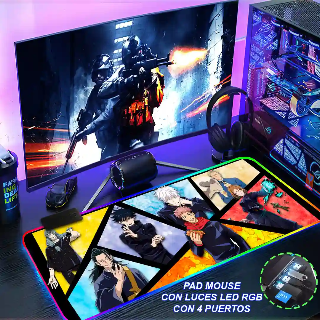 Mousepad Gamer Jujutsu Kaisen RGB/sin RGB Antideslizante 06 - Imagen 4