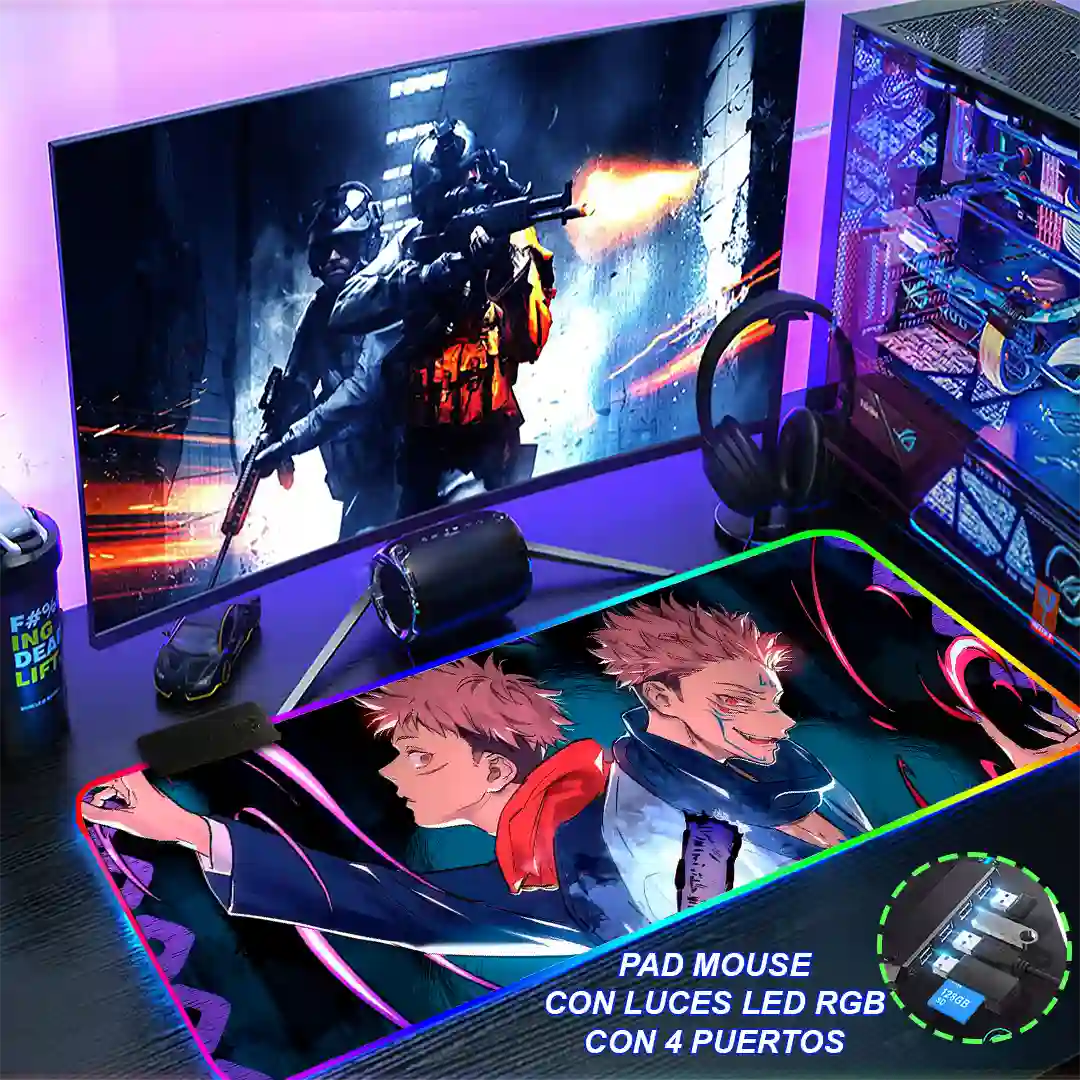 Mousepad Gamer Jujutsu Kaisen RGB/sin RGB Antideslizante 07 - Imagen 4