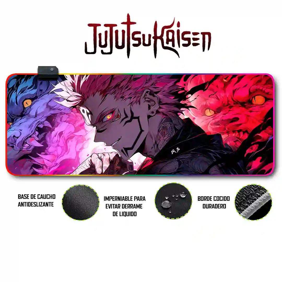 Mousepad Gamer Jujutsu Kaisen RGB/sin RGB Antideslizante 08