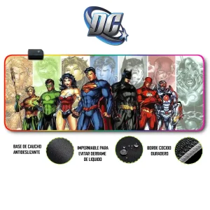 Mousepad Gamer DC Comics RGB/sin RGB Antideslizante 08