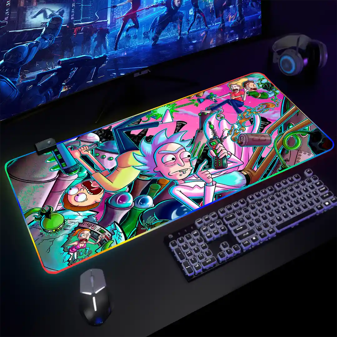 Mousepad Gamer Rick y Morty RGB/sin RGB Antideslizante 08 - Imagen 3