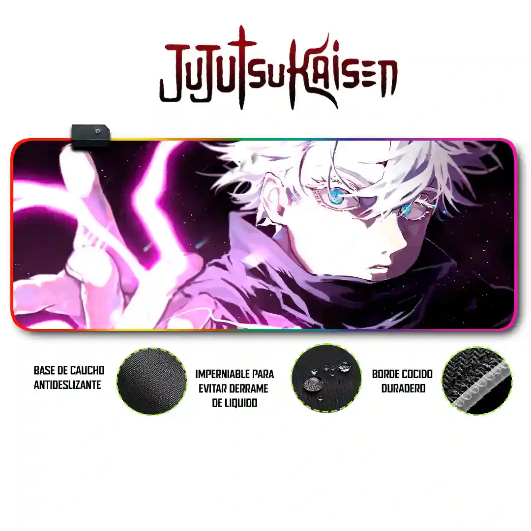Mousepad Gamer Jujutsu Kaisen RGB/sin RGB Antideslizante 09