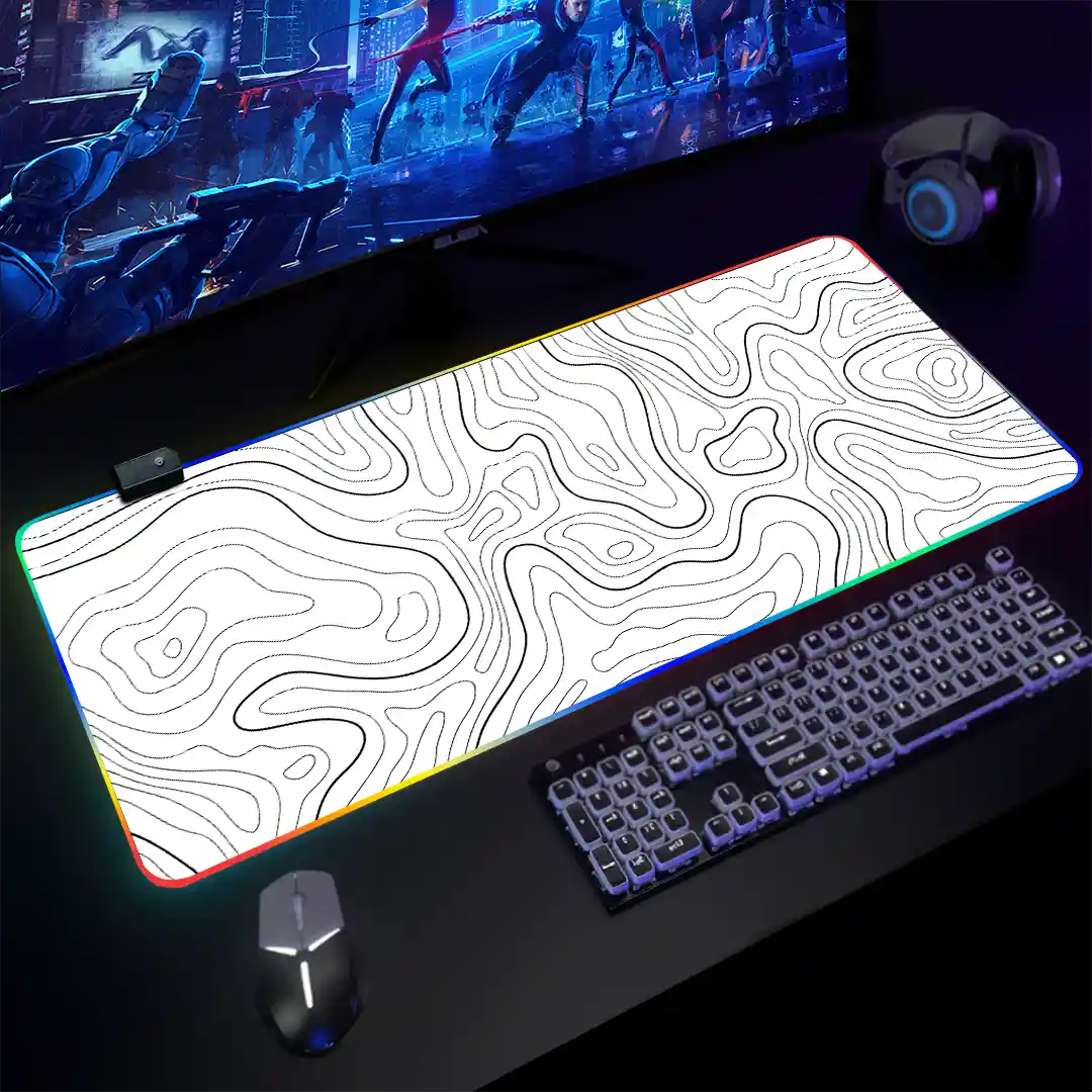 Mousepad Gamer Abstracto RGB/sin RGB Antideslizante 09 - Imagen 3