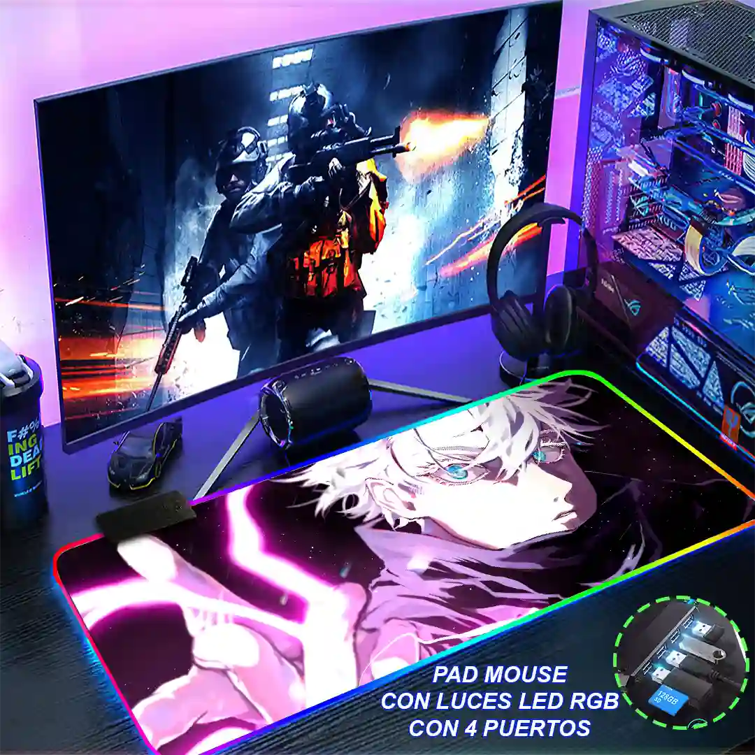 Mousepad Gamer Jujutsu Kaisen RGB/sin RGB Antideslizante 09 - Imagen 4