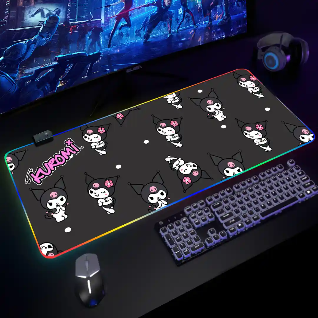 Mousepad Gamer Kuromi RGB/sin RGB Antideslizante 01 - Imagen 3
