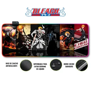 Mousepad Gamer Bleach RGB/sin RGB Antideslizante 01