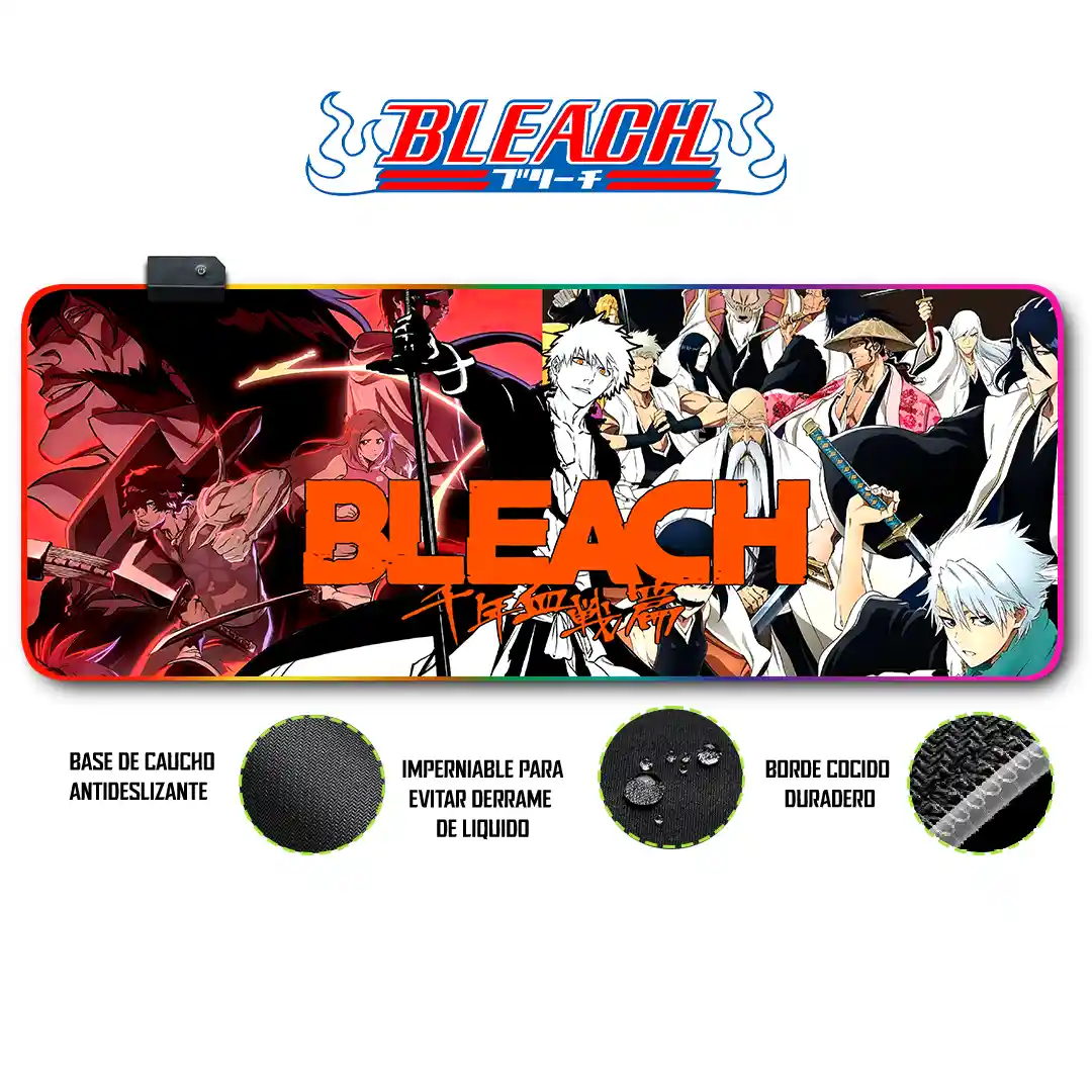 Mousepad Gamer Bleach RGB/sin RGB Antideslizante 02