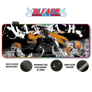 Mousepad Gamer Bleach RGB/sin RGB Antideslizante 04