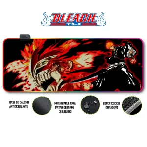 Mousepad Gamer Bleach RGB/sin RGB Antideslizante 06