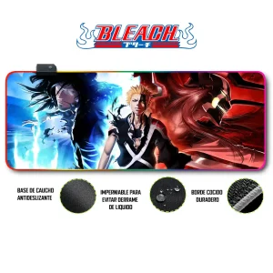 Mousepad Gamer Bleach RGB/sin RGB Antideslizante 08