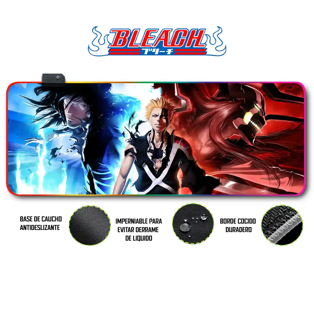 Mousepad Gamer Bleach RGB/sin RGB Antideslizante 08
