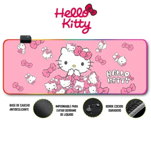 Mousepad Gamer Kitty RGB/sin RGB Antideslizante 02