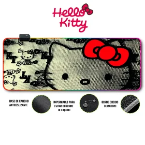 Mousepad Gamer Kitty RGB/sin RGB Antideslizante 03