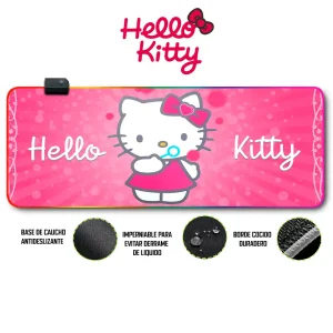 Mousepad Gamer Kitty RGB/sin RGB Antideslizante 04