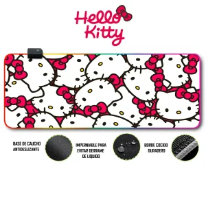 Mousepad Gamer Kitty RGB/sin RGB Antideslizante 06