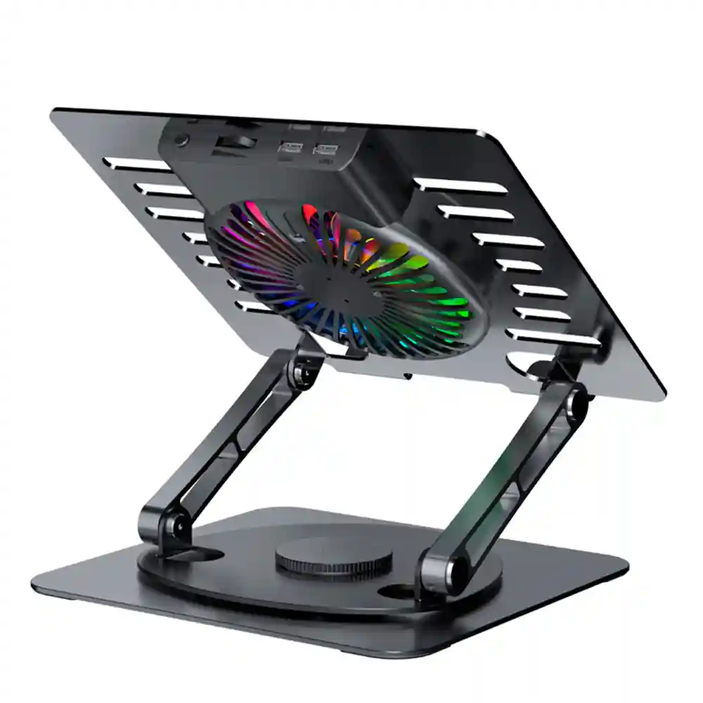 Soporte laptop RGB 360° Alumino 100% - Imagen 2