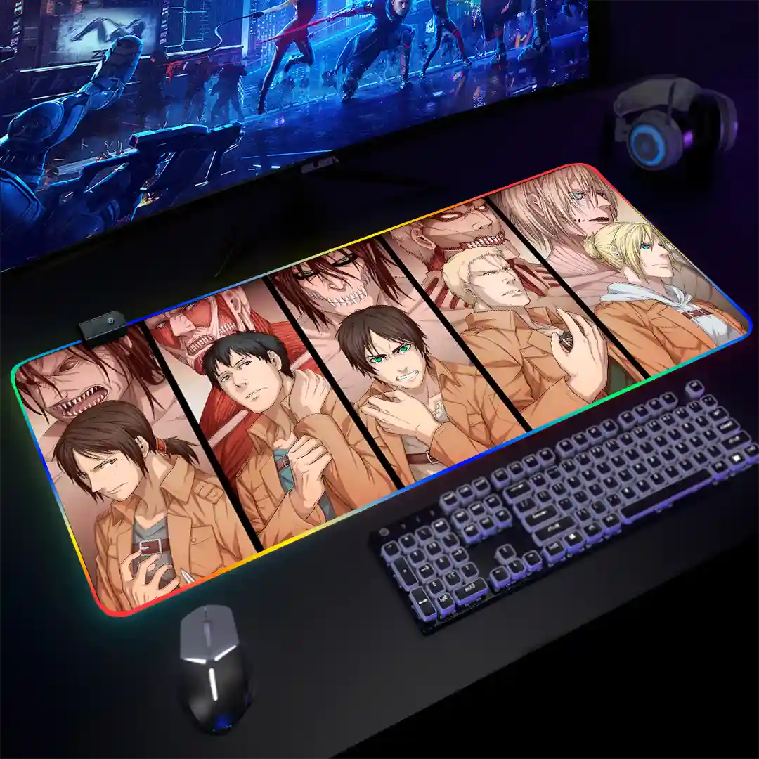 Mousepad Gamer Ataque de los Titanes RGB/sin RGB Antideslizante 01 - Imagen 3