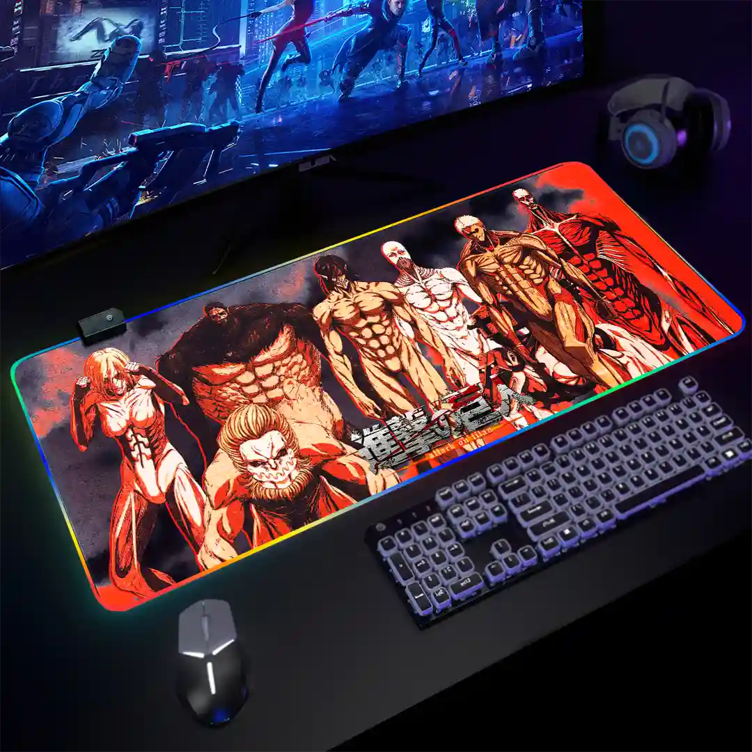 Mousepad Gamer Ataque de los Titanes RGB/sin RGB Antideslizante 10 - Imagen 3