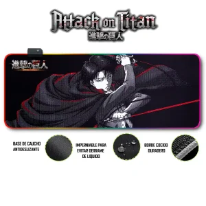 Mousepad Gamer Ataque de los Titanes RGB/sin RGB Antideslizante 11