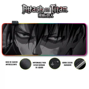 Mousepad Gamer Ataque de los Titanes RGB/sin RGB Antideslizante 12