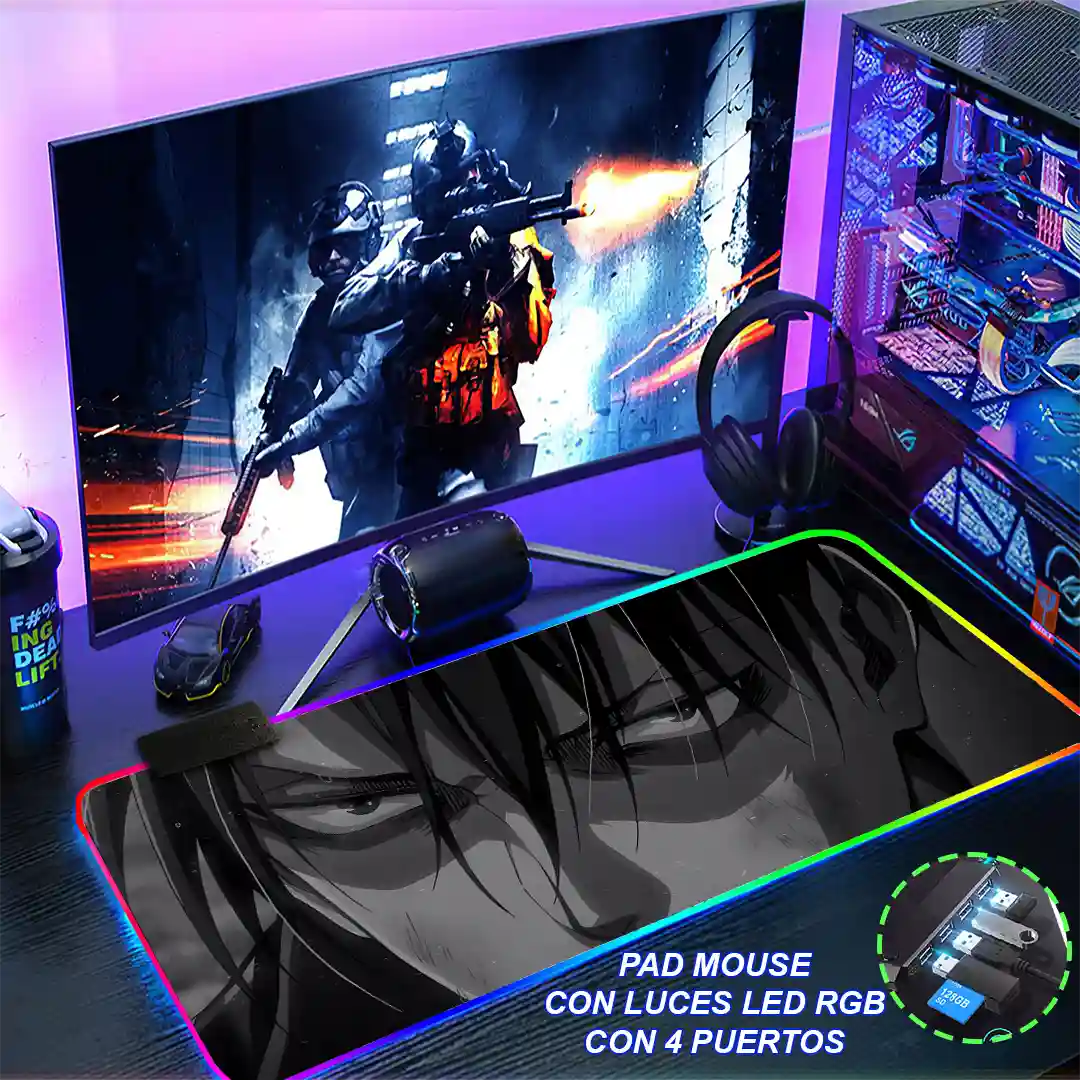Mousepad Gamer Ataque de los Titanes RGB/sin RGB Antideslizante 12 - Imagen 4