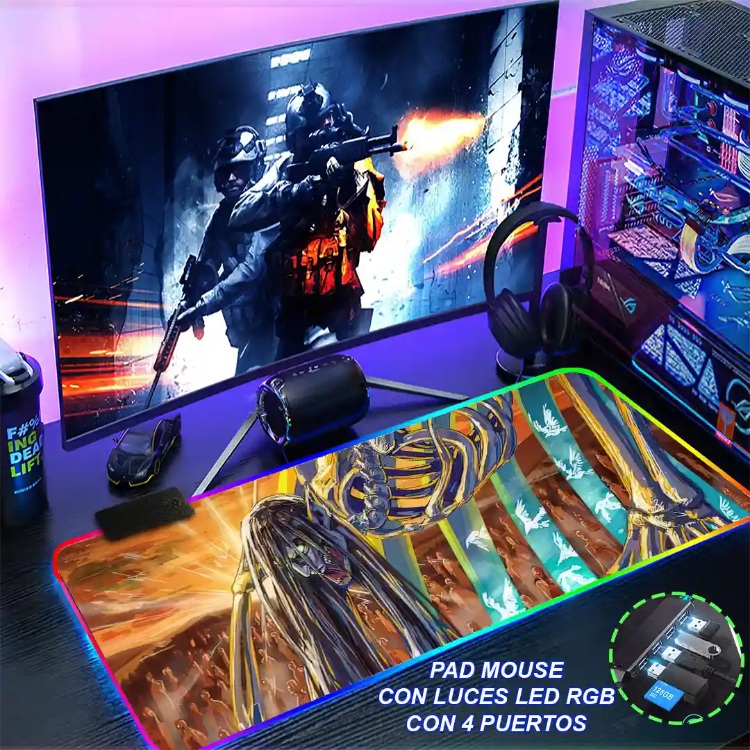 Mousepad Gamer Ataque de los Titanes RGB/sin RGB Antideslizante 15 - Imagen 4