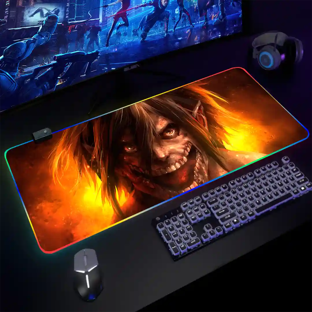 Mousepad Gamer Ataque de los Titanes RGB/sin RGB Antideslizante 02 - Imagen 3