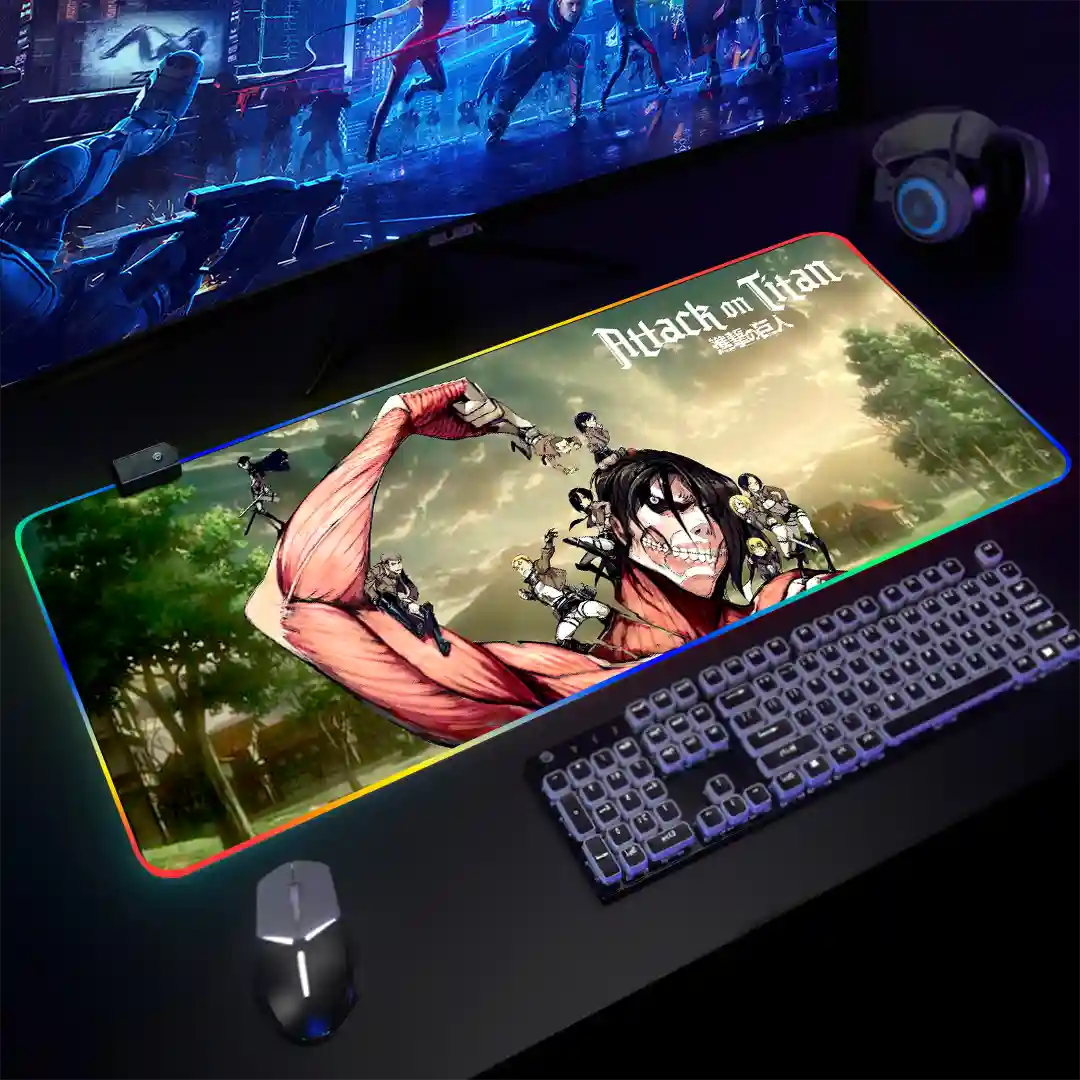 Mousepad Gamer Ataque de los Titanes RGB/sin RGB Antideslizante 03 - Imagen 3
