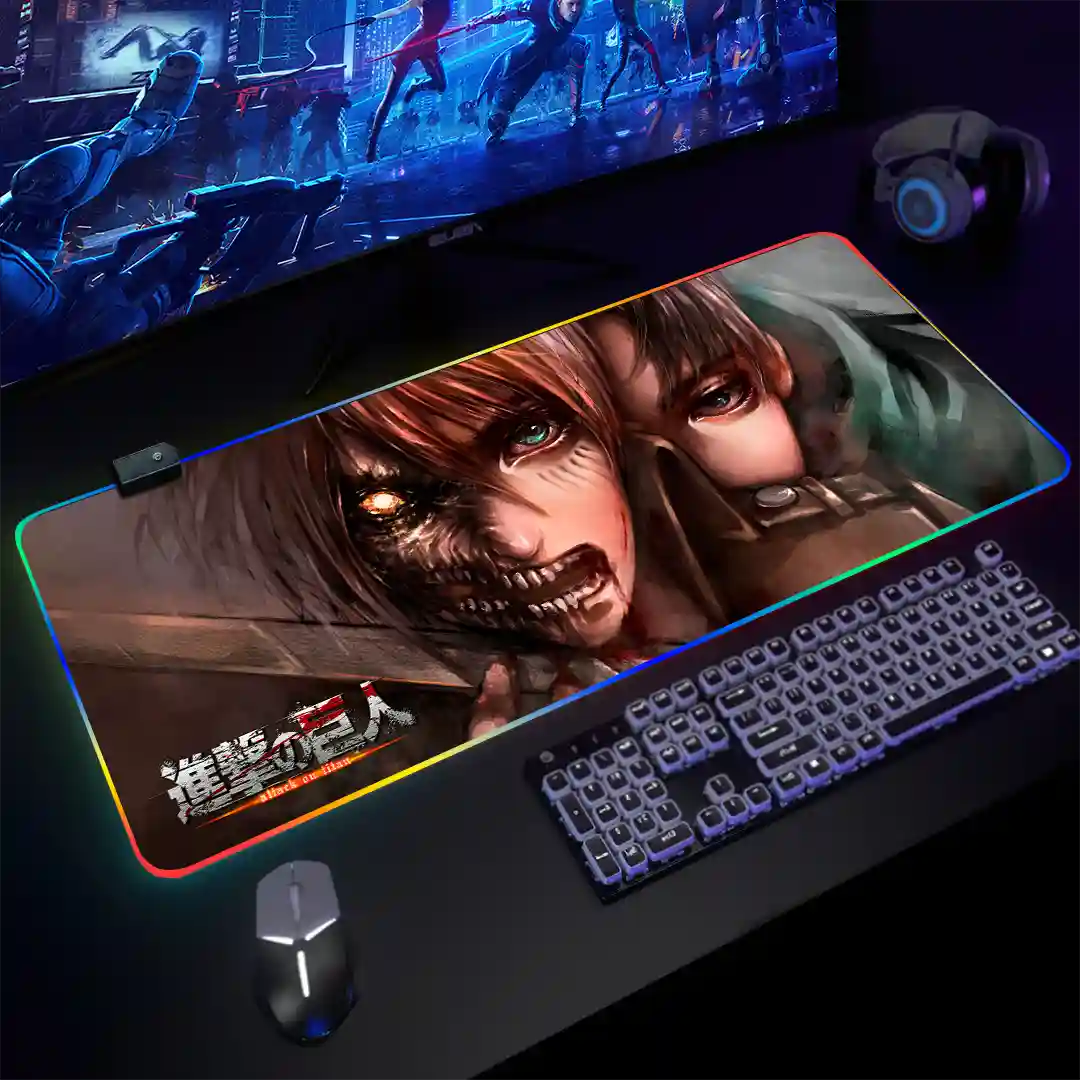 Mousepad Gamer Ataque de los Titanes RGB/sin RGB Antideslizante 04 - Imagen 3