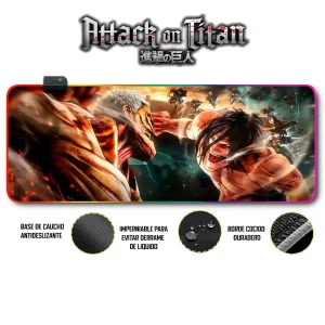 Mousepad Gamer Ataque de los Titanes RGB/sin RGB Antideslizante 05