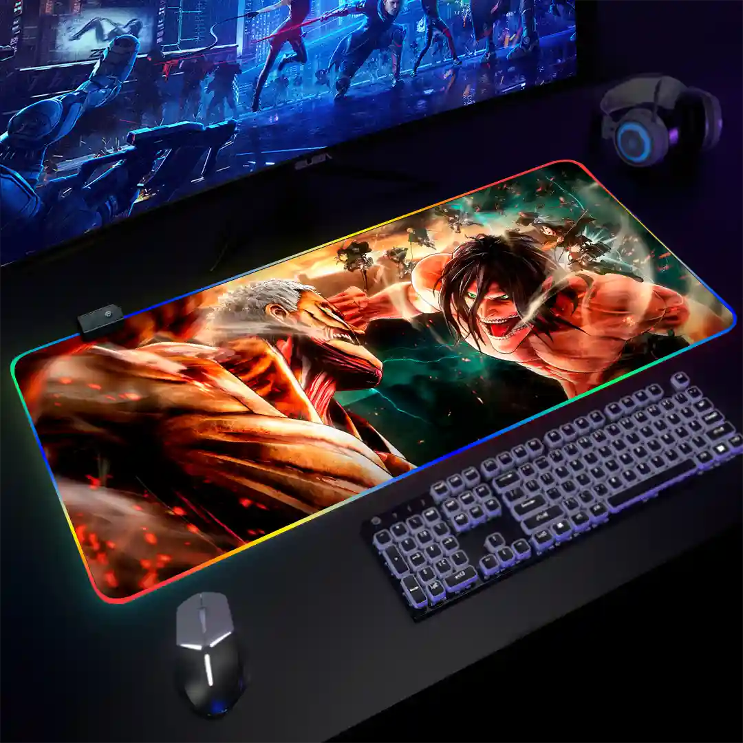 Mousepad Gamer Ataque de los Titanes RGB/sin RGB Antideslizante 05 - Imagen 3