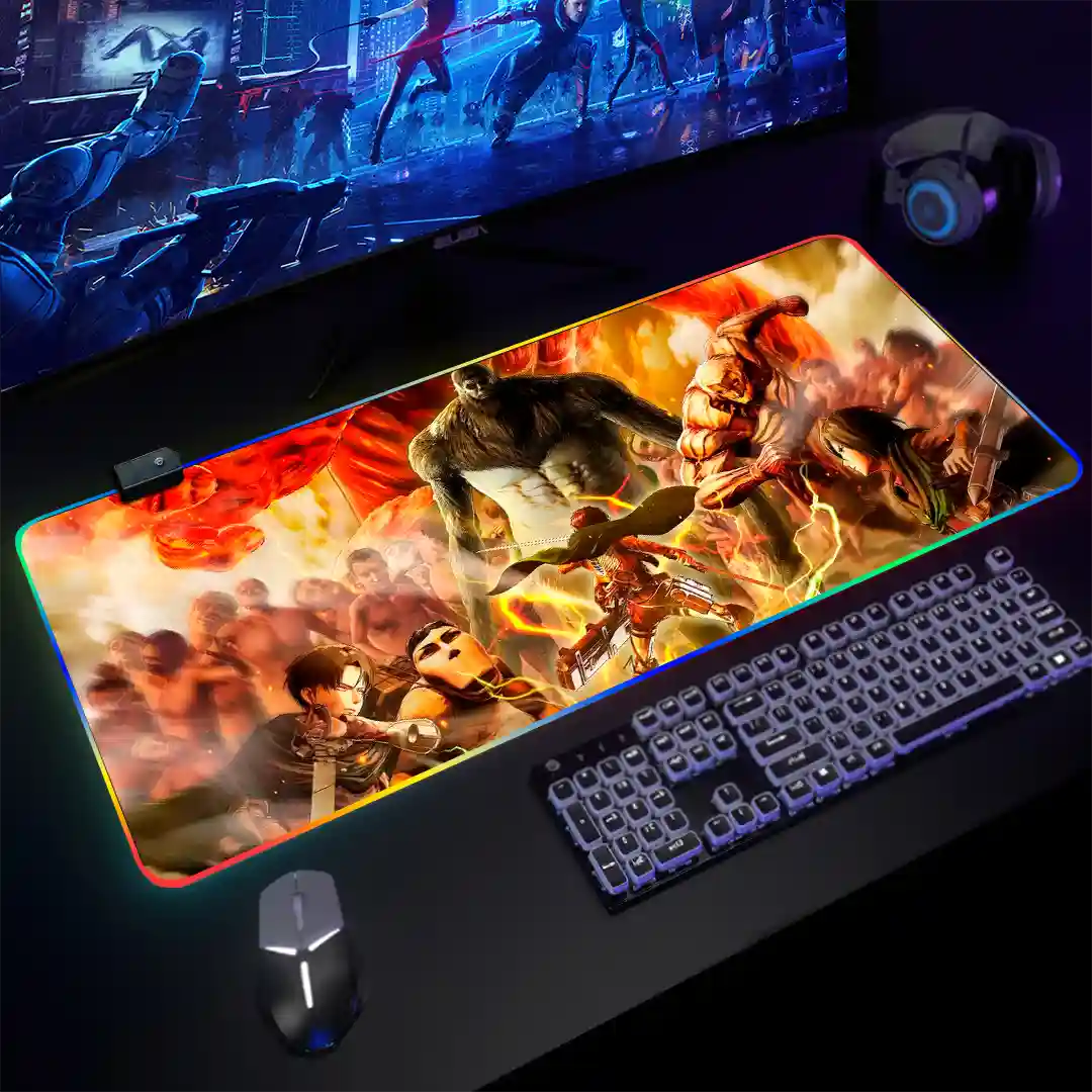 Mousepad Gamer Ataque de los Titanes RGB/sin RGB Antideslizante 06 - Imagen 3