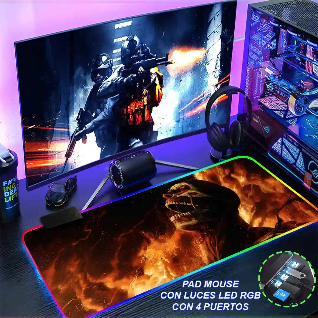 Mousepad Gamer Ataque de los Titanes RGB/sin RGB Antideslizante 07 - Imagen 4