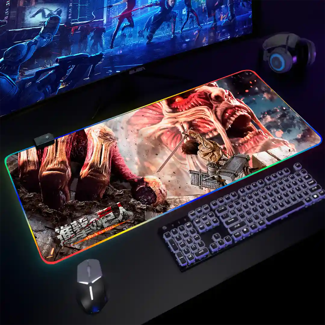 Mousepad Gamer Ataque de los Titanes RGB/sin RGB Antideslizante 08 - Imagen 3