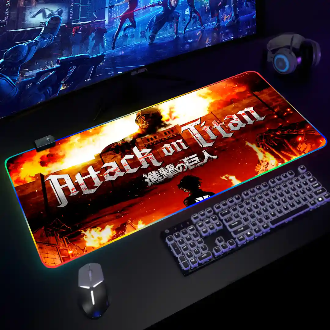 Mousepad Gamer Ataque de los Titanes RGB/sin RGB Antideslizante 09 - Imagen 3